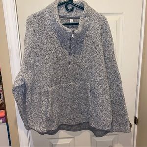Old Navy Grey Sherpa Pullover